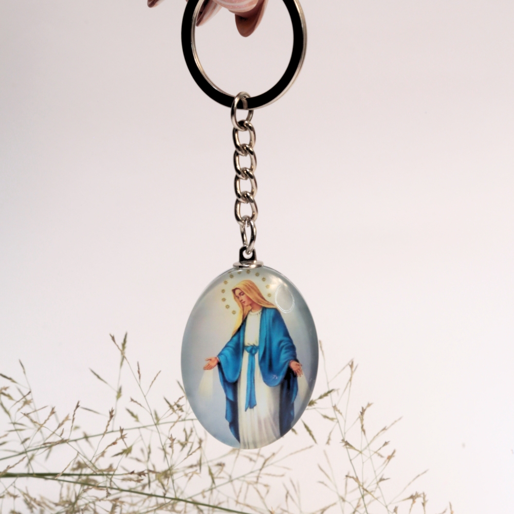 Llavero En Resina Cristal Con Advocaciones