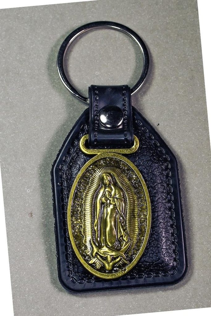 Llavero Metálico En Cuero 