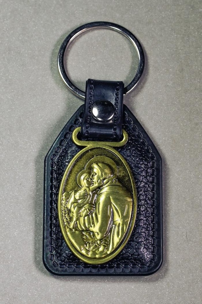 Llavero Metálico En Cuero 