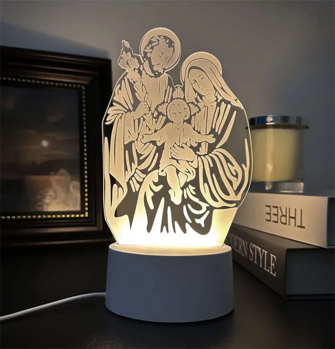 Lampara Acrílica Decorativa Blanca