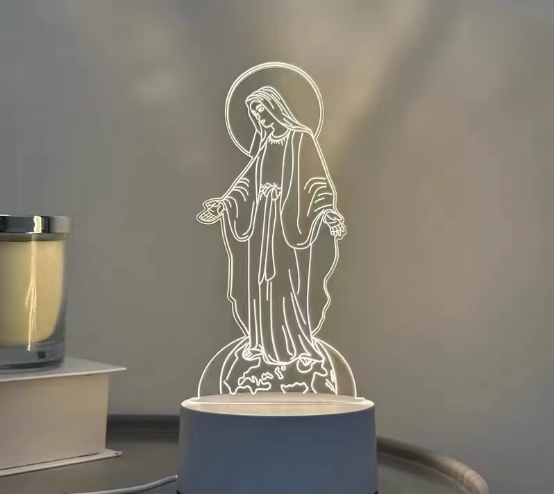 Lampara Acrílica Decorativa Blanca