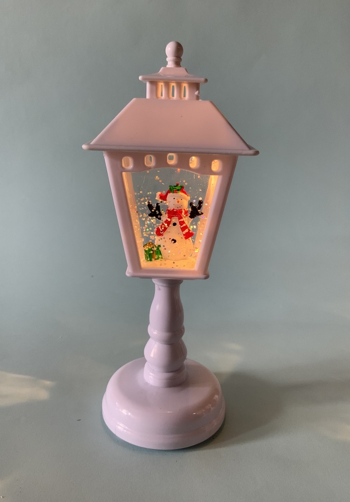 Farol de Calle Navideño Blanco 22cm