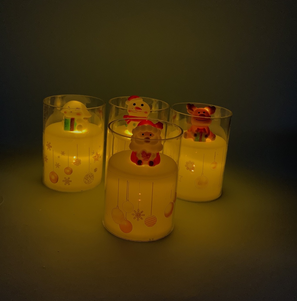 Velas LED Navideñas con Figura 10cm