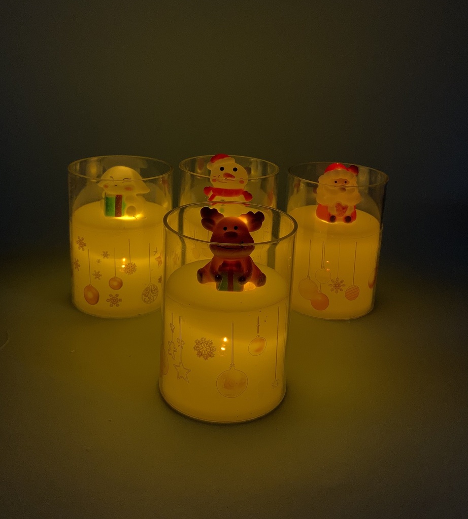 Velas LED Navideñas con Figura 10cm