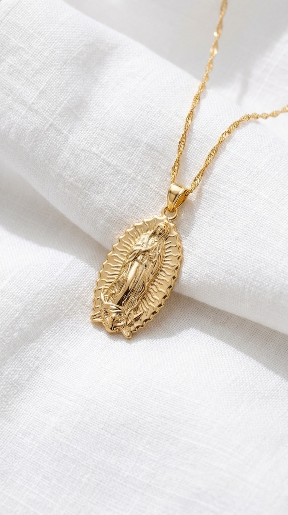 Cadena con Medalla de Guadalupe 3cm