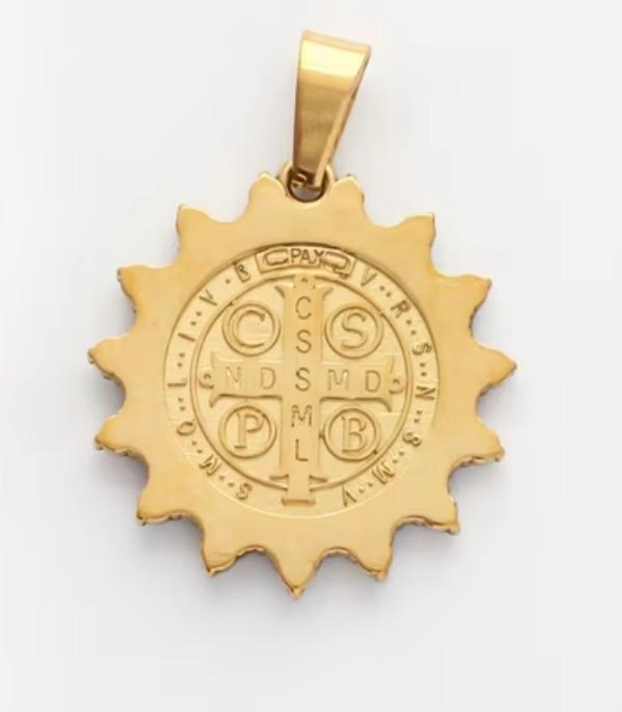 Medalla San Benito en Acero 2,9cm