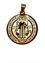 Medalla de San Benito en Acero 30mm Dorada