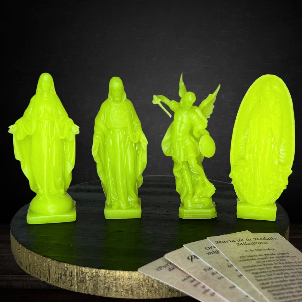Figura Religiosa en Plástico luminoso 8cm