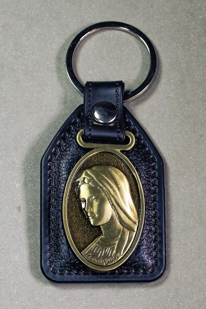 Llavero Metálico En Cuero 