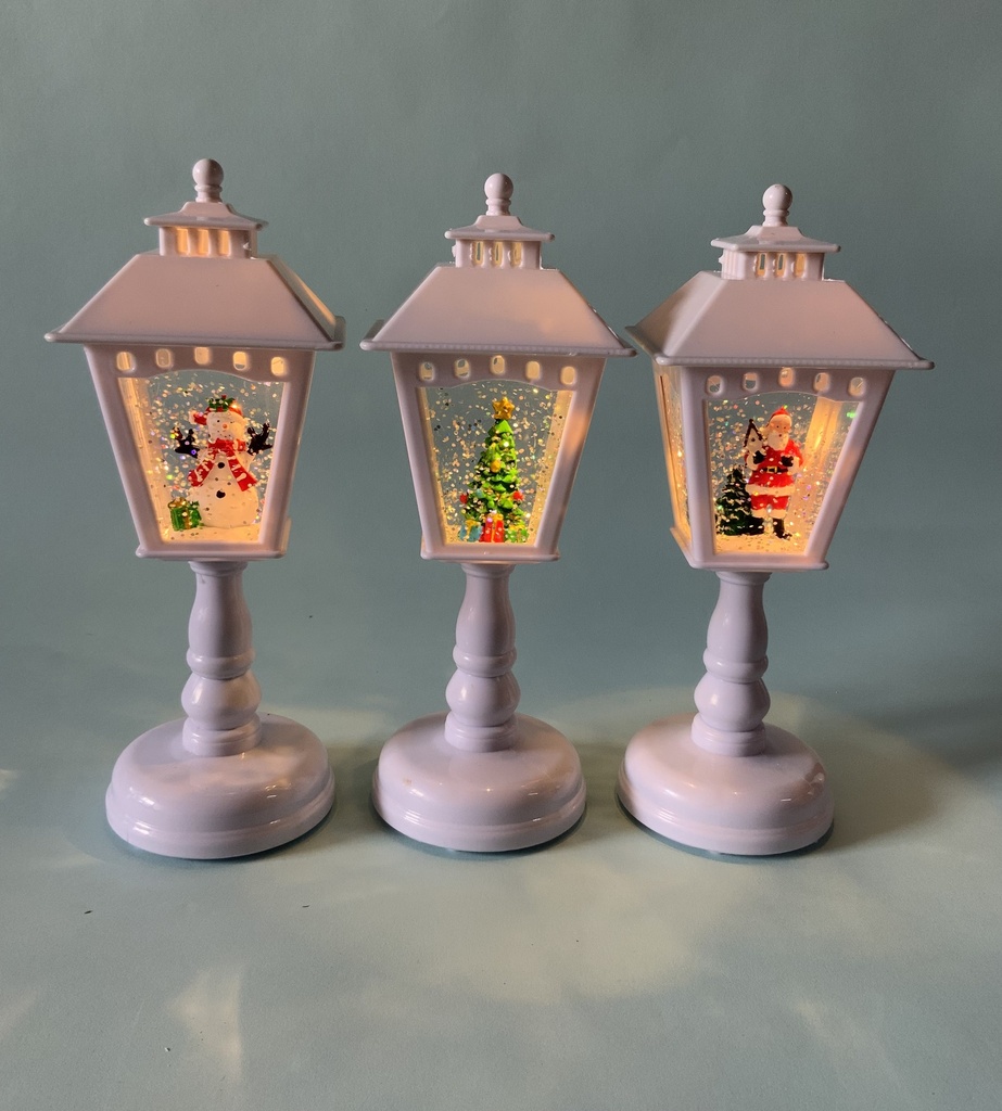 Farol de Calle Navideño Blanco 22cm