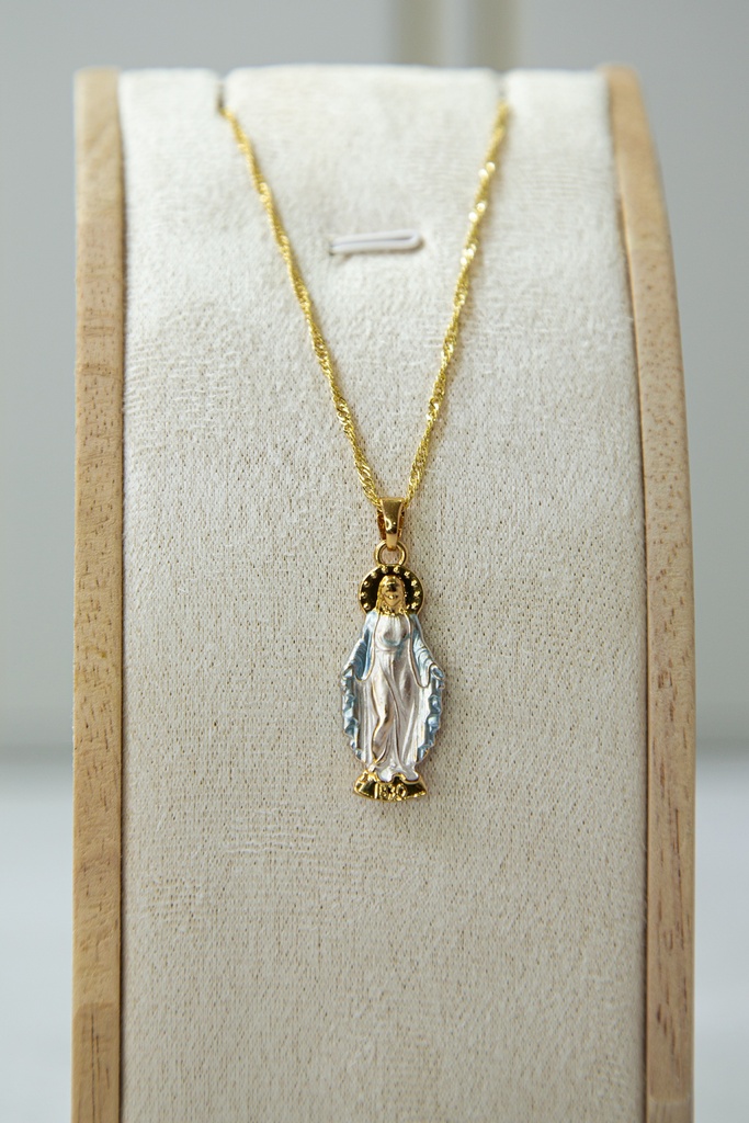 Cadena con Medalla de la Virgen Milagrosa 3cm