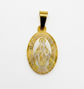 Medalla en Acero Dorada de La Milagrosa 21mm