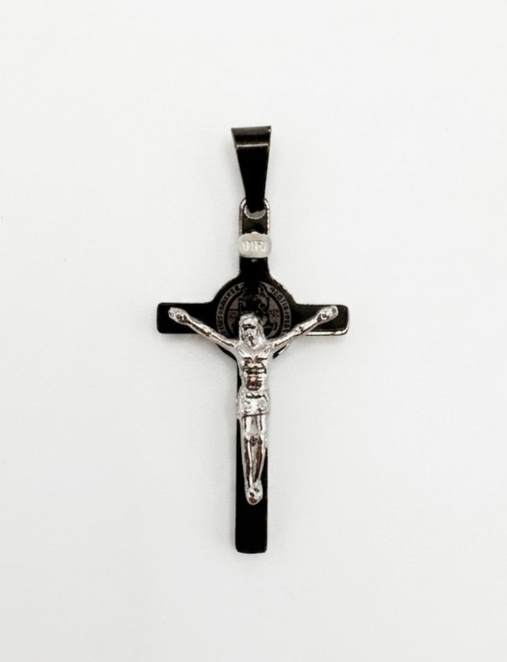 Cruz de San Benito en Acero Negra 33mm
