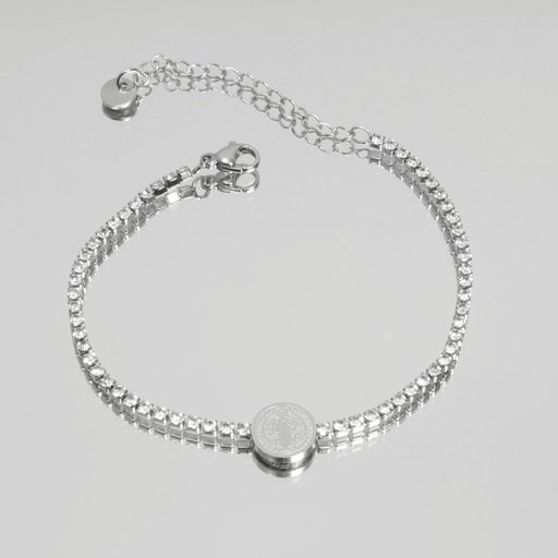 [PL.001] Pulsera San Benito En Acero 22cm