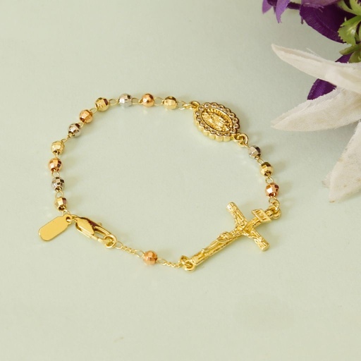 [PL.003] Pulsera Baño en 3 Oros