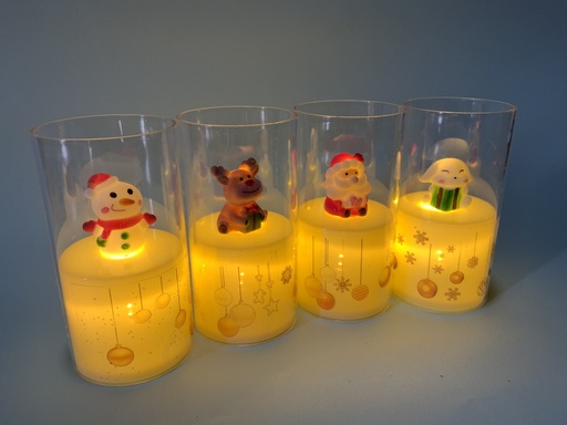 [DC.005] Velas LED Navideñas con Figura 10cm