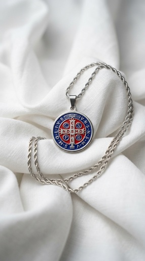 [MD.001] Cadena con Medalla de San Benito 2,5cm