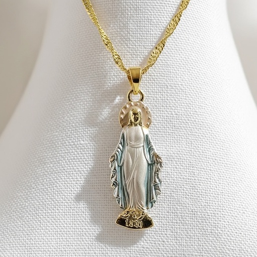 [MD.003] Cadena con Medalla de la Virgen Milagrosa 3cm