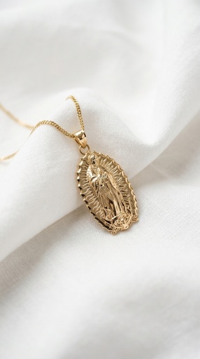 [MD.005] Cadena con Medalla de Guadalupe 3cm