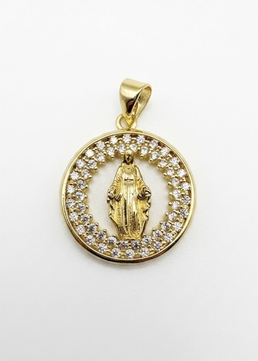 [MD.031] Medalla Virgen de Milagrosa en Baño de Oro