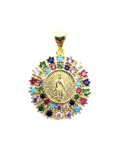 [MD.033] Medalla Virgen de Milagrosa en Baño de Oro 20mm
