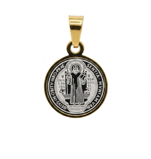 [MD.047] Medalla San Benito en Acero 12mm