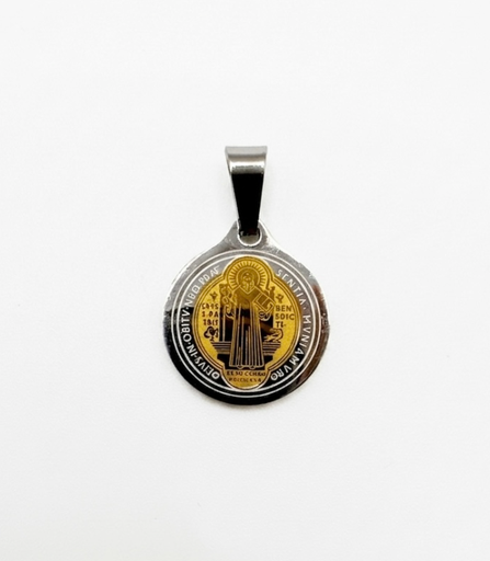 [MD.048] Medalla San Benito en Acero 15mm
