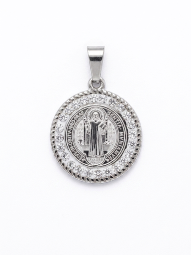 [MD.053] Medalla San Benito en Acero 19mm