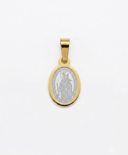 [MD.058] Medalla en Acero de Maria Auxiliadora 8mm