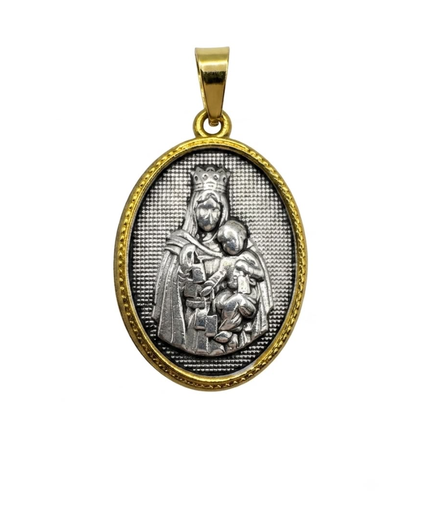 [MD.066] Medalla en Acero de Virgen del Carmen 24mm