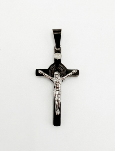 [MD.073] Cruz de San Benito en Acero Negra 33mm